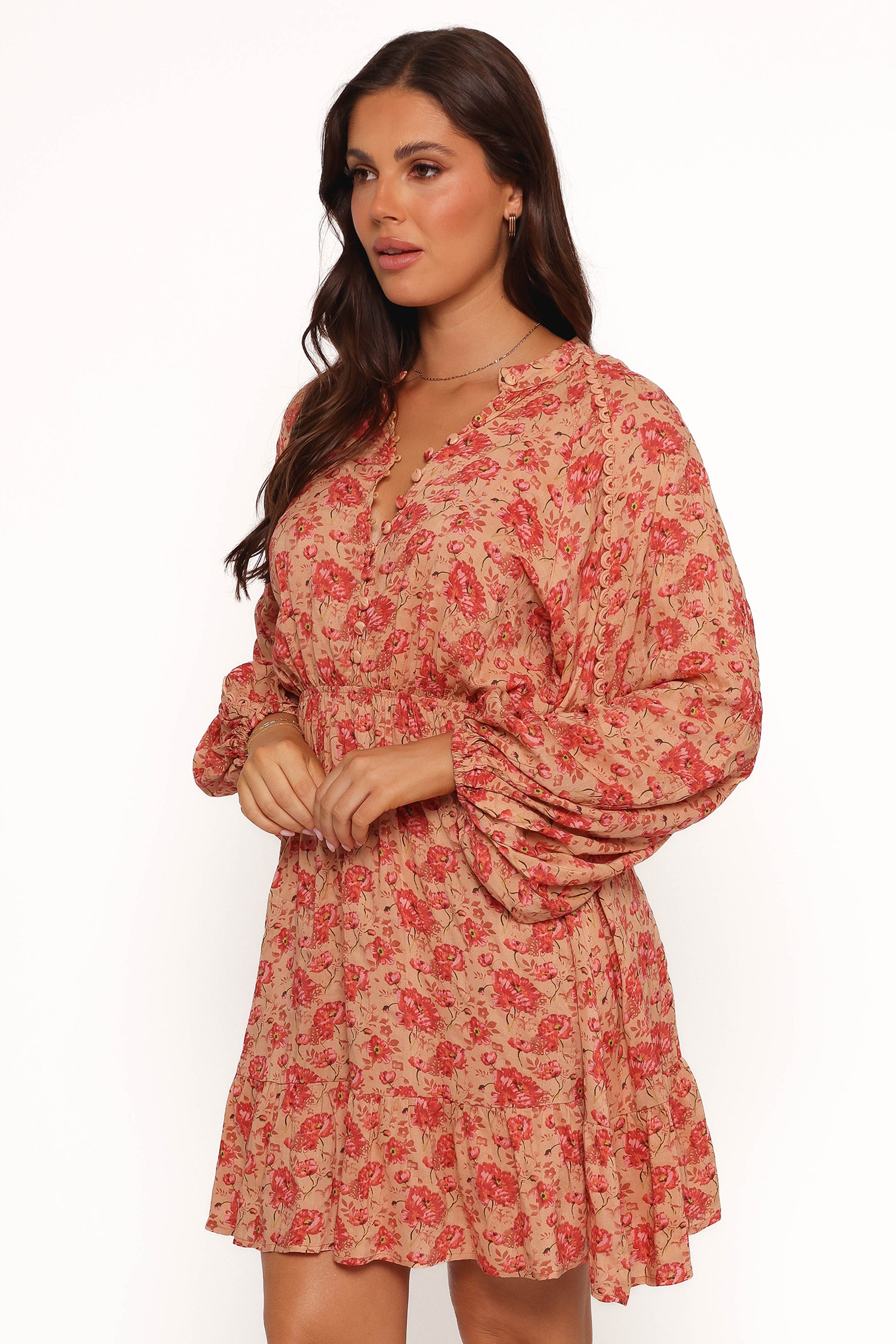 DRESSES Marti Mini Dress - Tan Floral