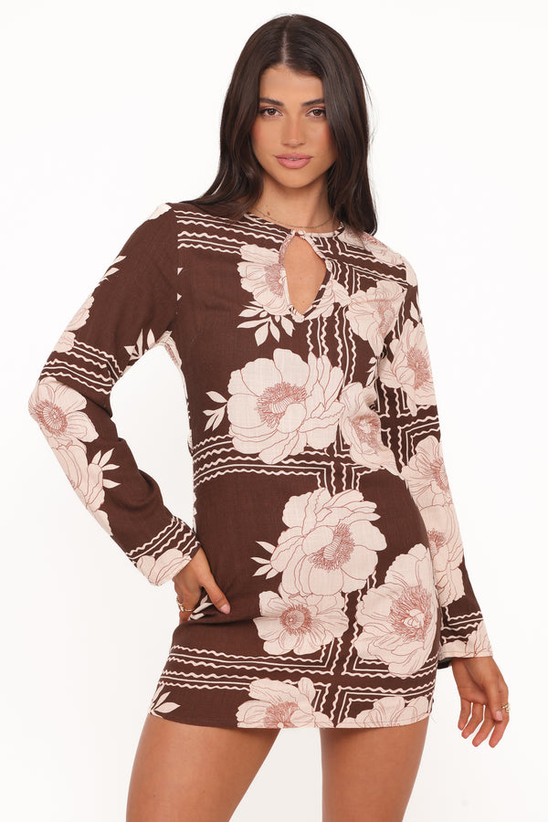 DRESSES Marylon Mini Dress - Brown Floral