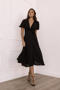 DRESSES @Matilda Maxi Dress - Black (Hold for Winter Essentials)