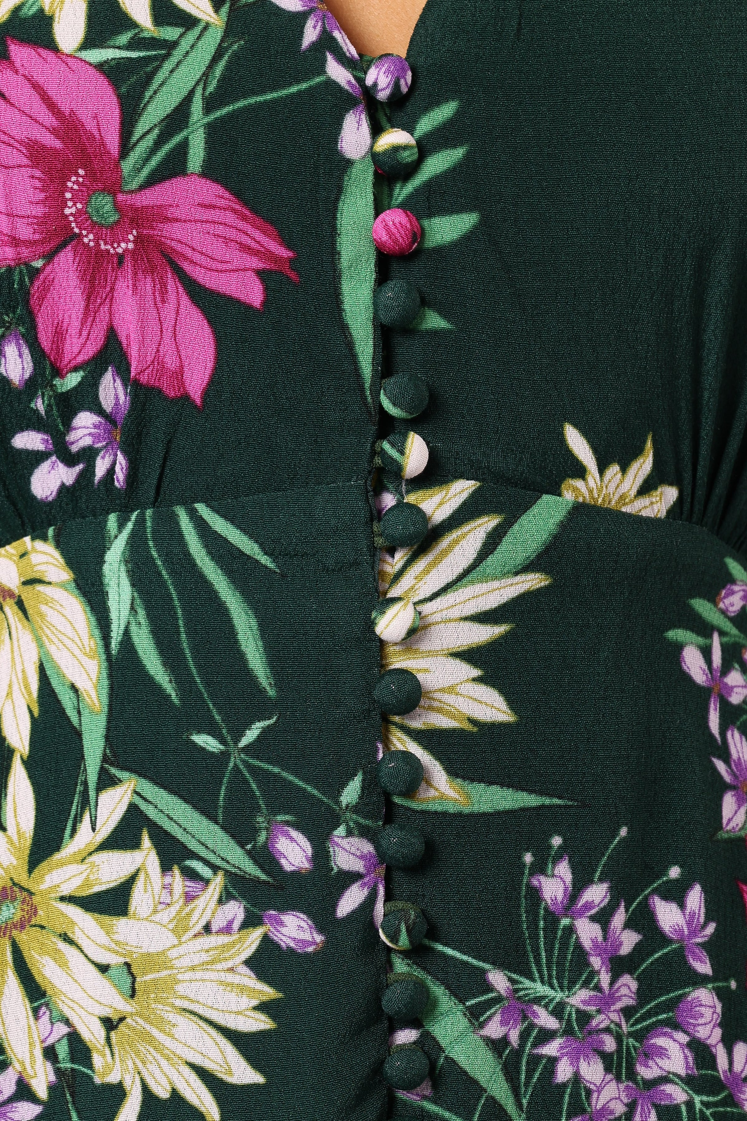 DRESSES @Mazie Floral Midi Dress - Eden Florals