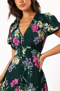 DRESSES @Mazie Floral Midi Dress - Eden Florals