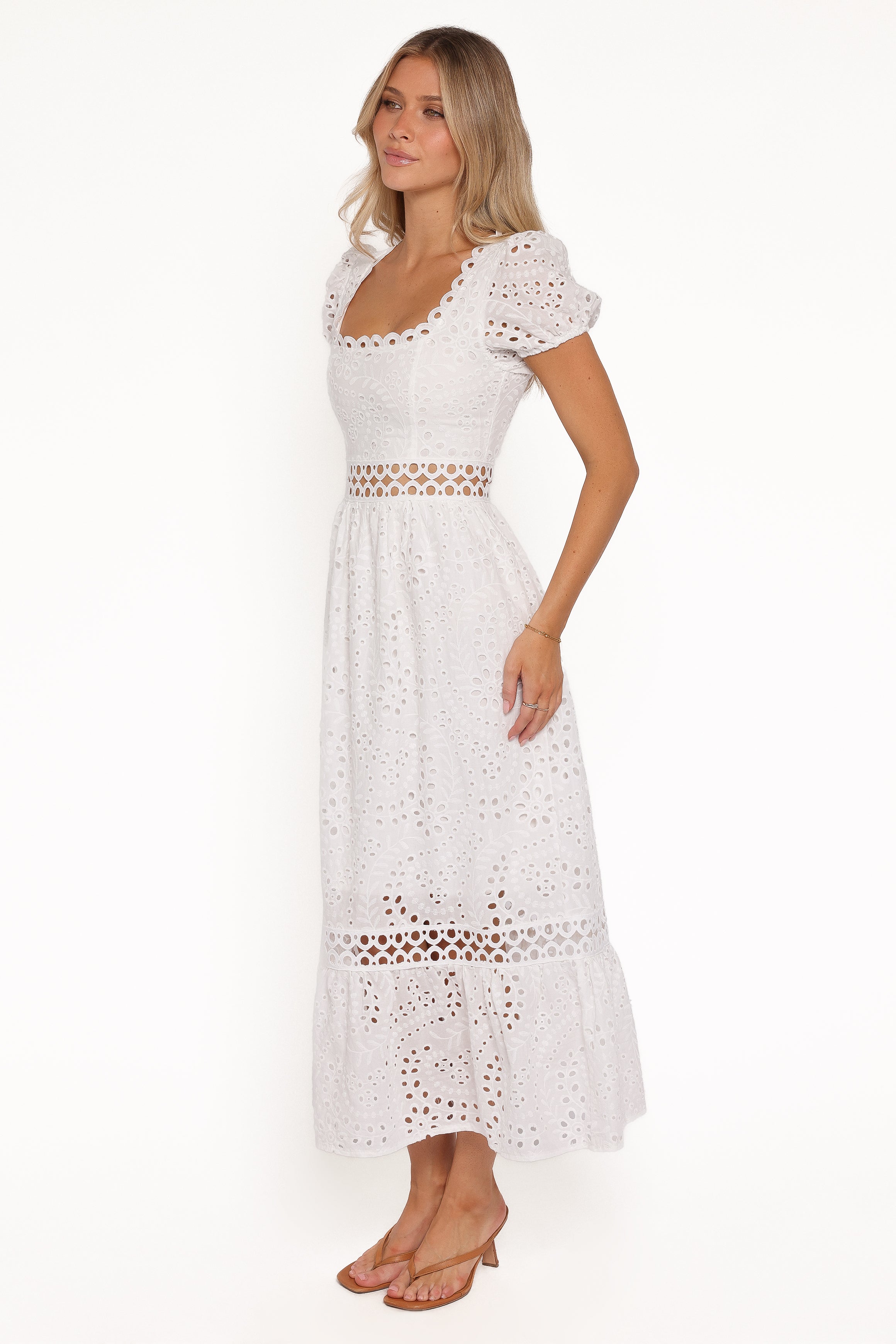 DRESSES Melania Midi Dress - White