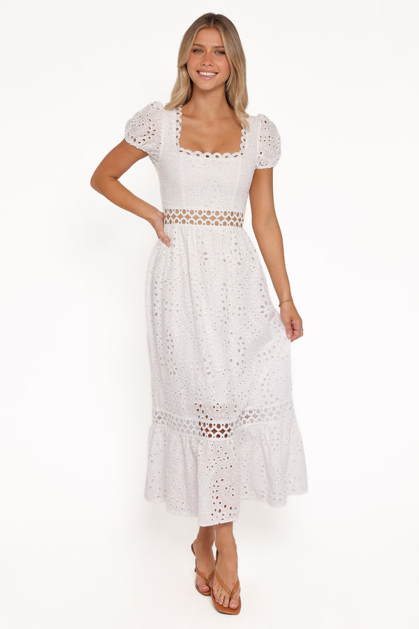 DRESSES Melania Midi Dress - White