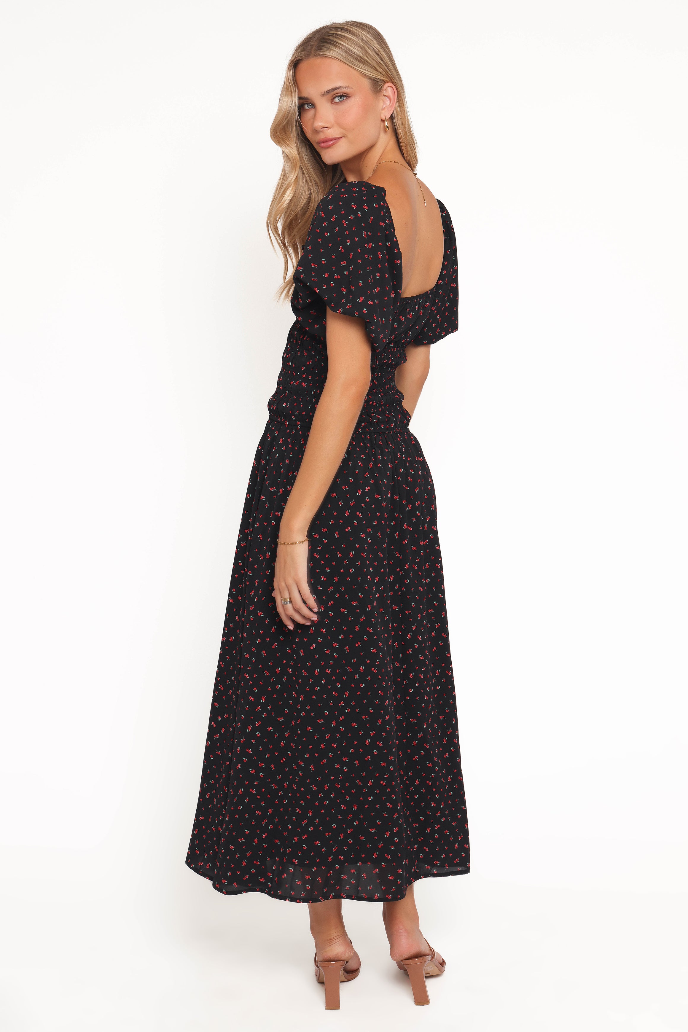 DRESSES Melantha Midi Dress - Black Floral
