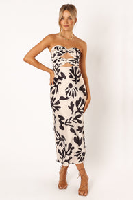 DRESSES @Melany Midi Dress - Black