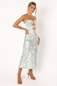 DRESSES @Melany Midi Dress - Sage