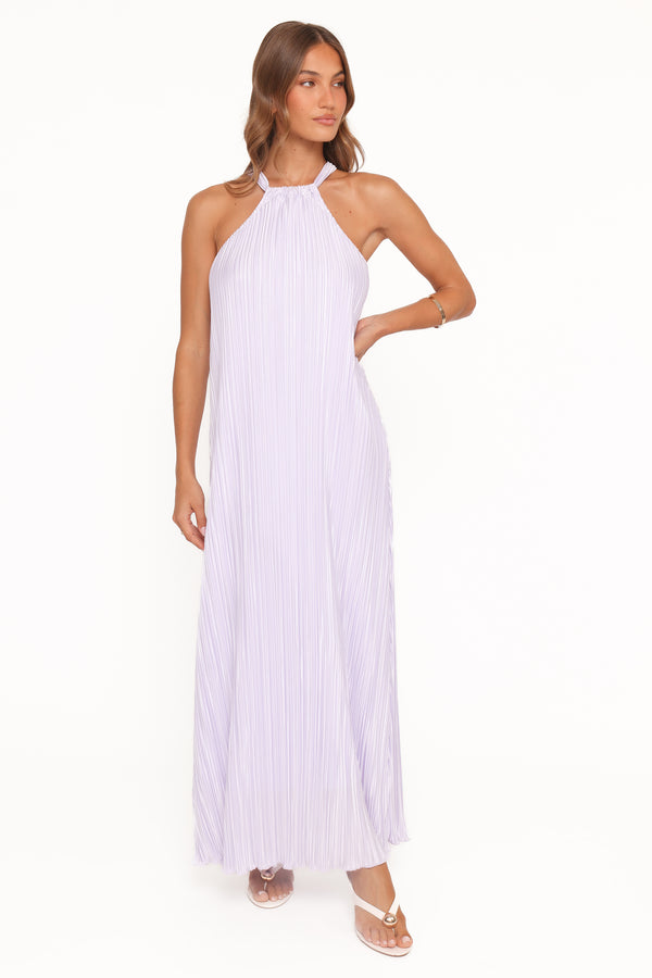 DRESSES Melody Plisse Halter Maxi Dress - Lavender