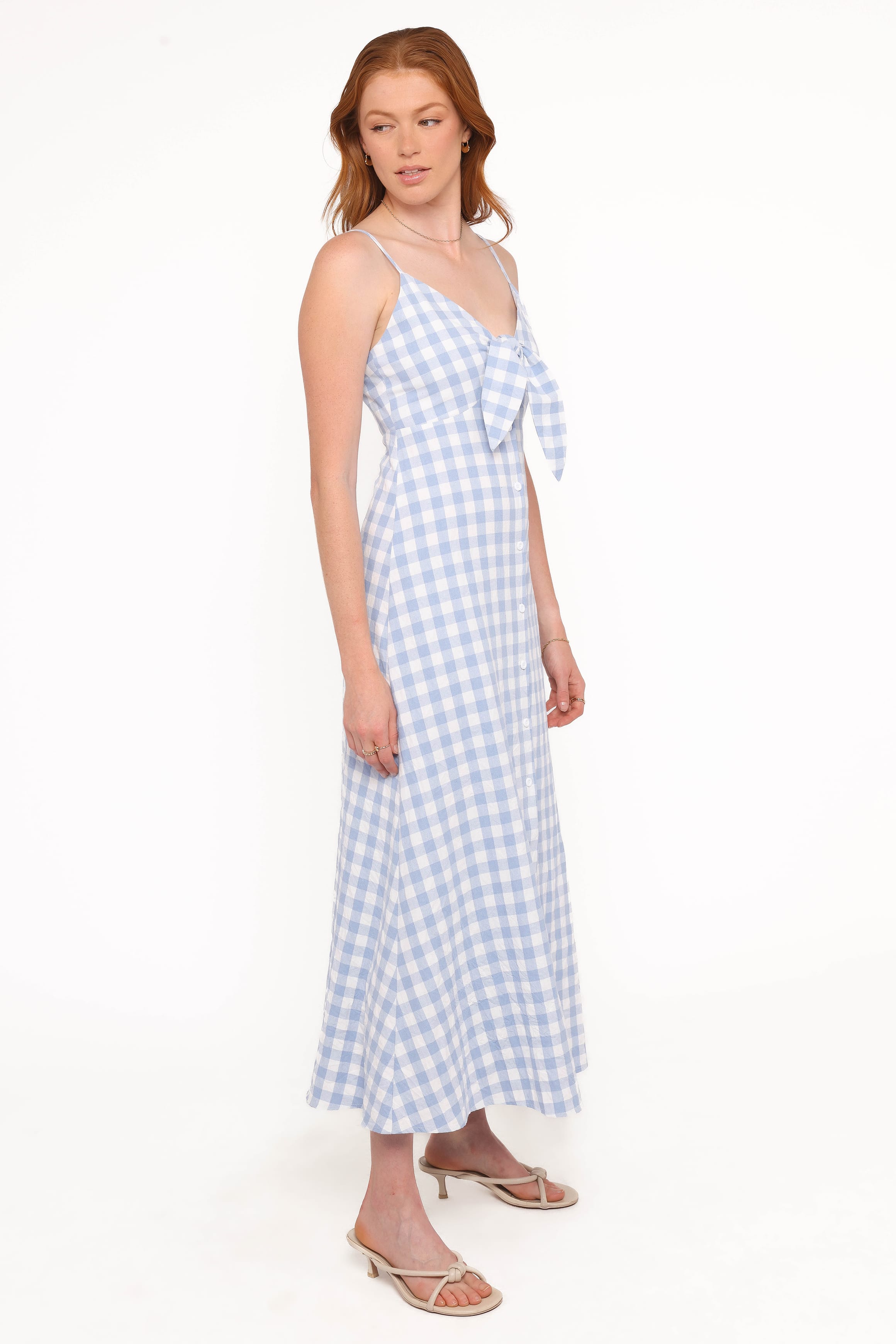 DRESSES Menora Maxi Dress - Blue Gingham