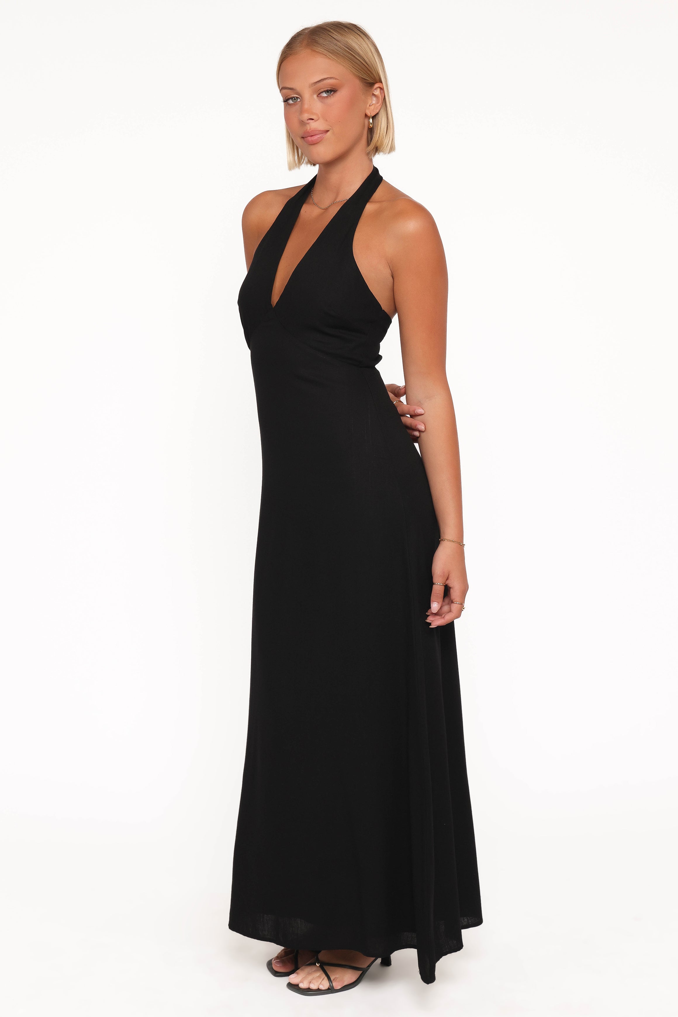 DRESSES Michelle Halterneck Dress - Black