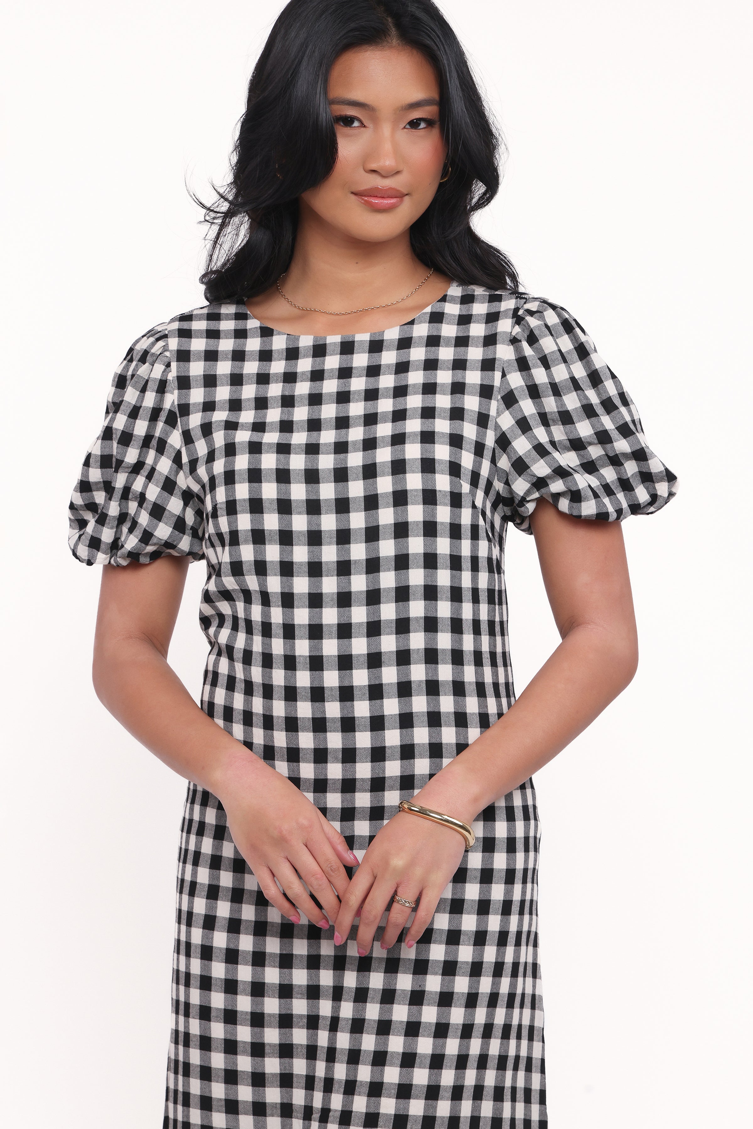 DRESSES Miguel Midi Dress - Black Gingham
