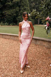 DRESSES Mila Halterneck Maxi Dress - Pink Floral