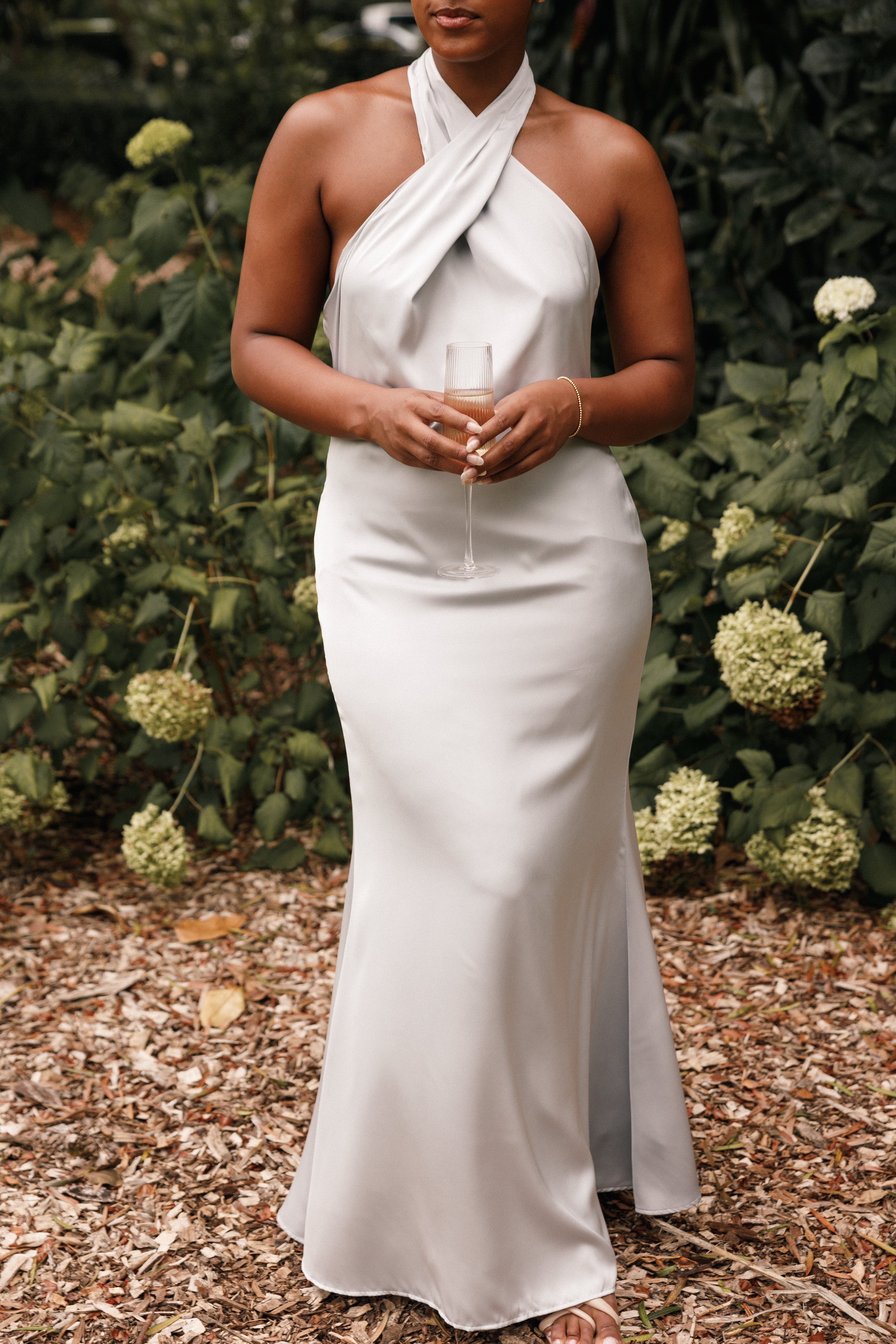 DRESSES Mila Halterneck Maxi Dress - Steel