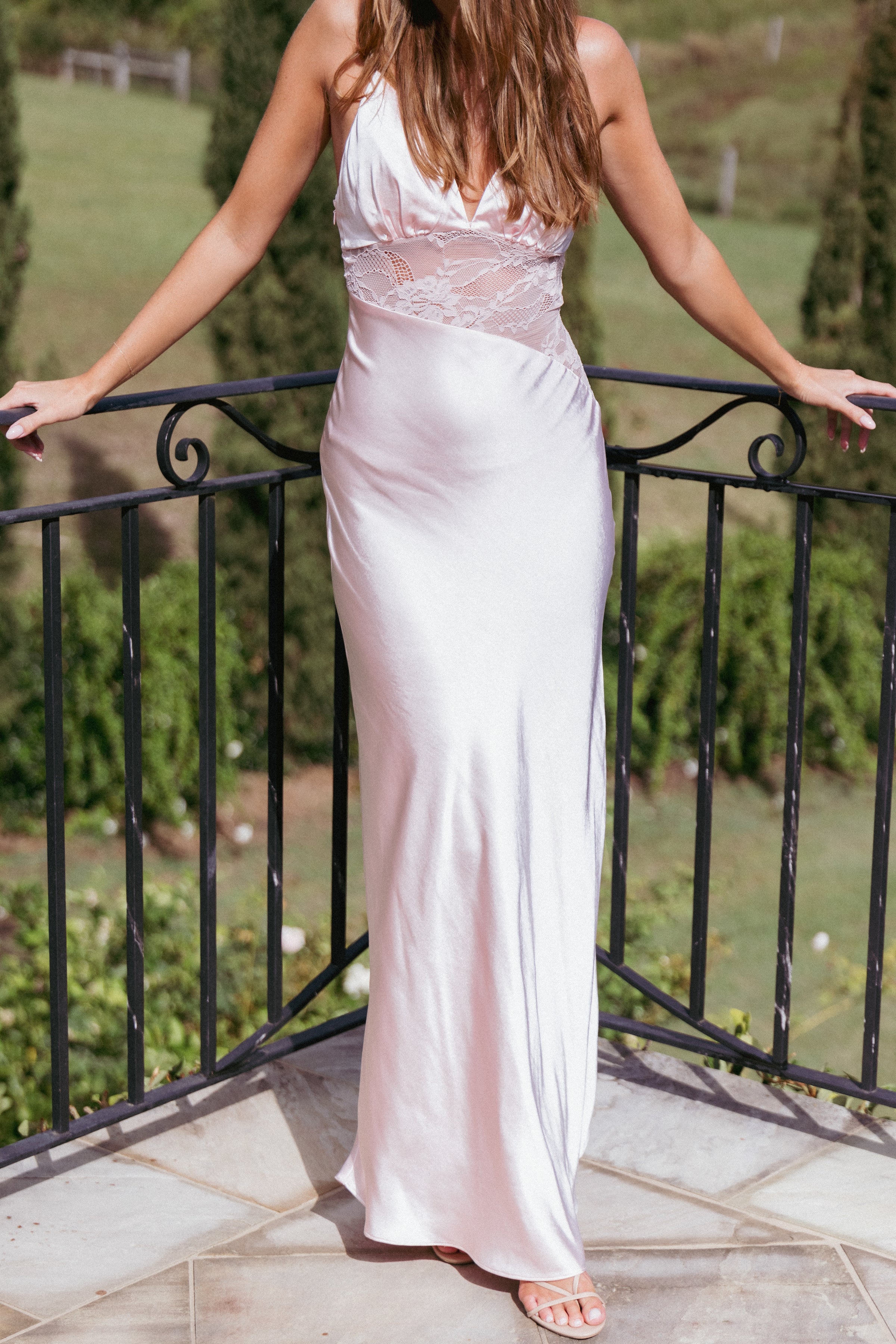 DRESSES Milla Maxi Lace Dress - Pale Pink