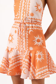 DRESSES @Mindy Mini Dress - Orange White