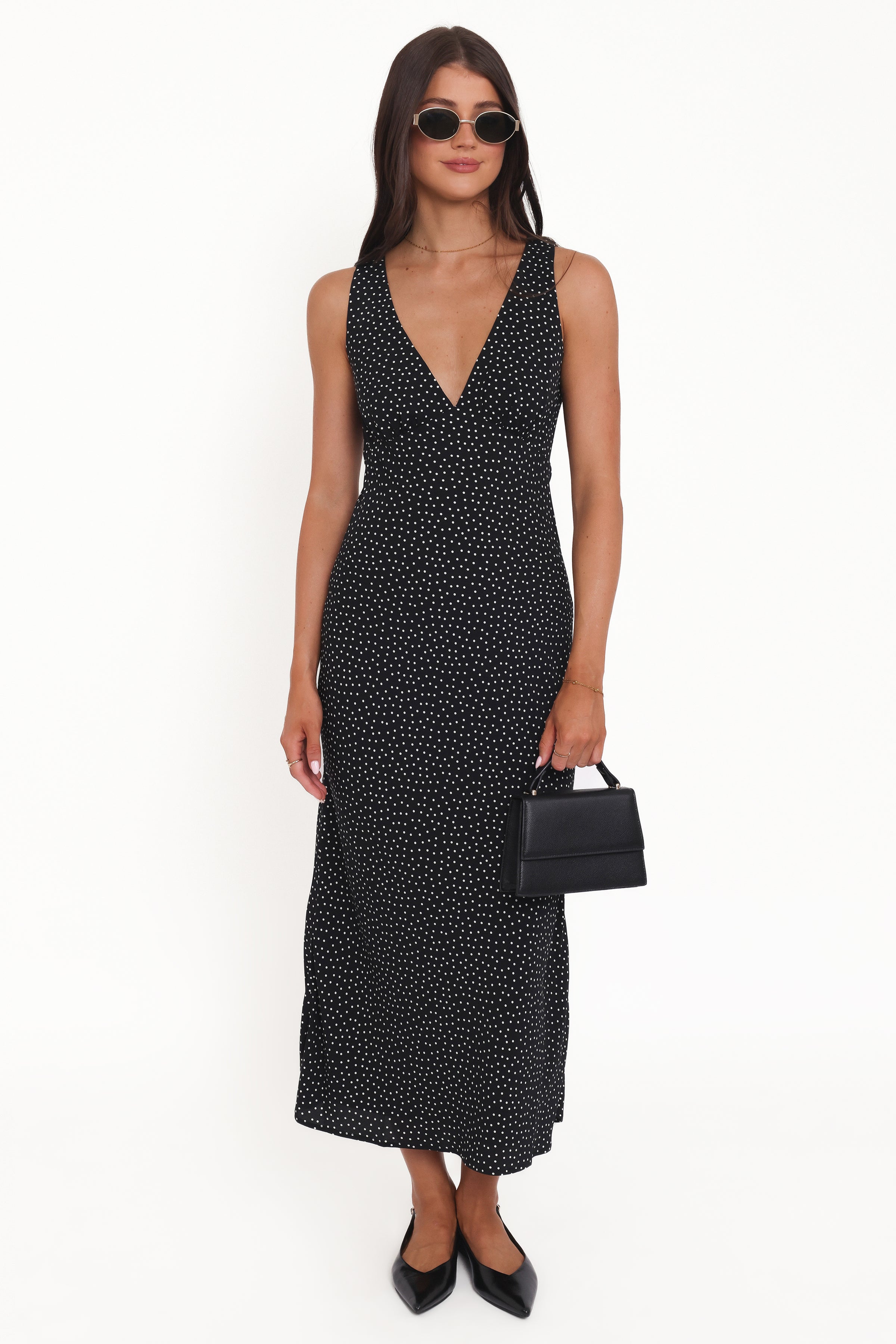DRESSES Mirae Maxi Dress - Black Polka Dot