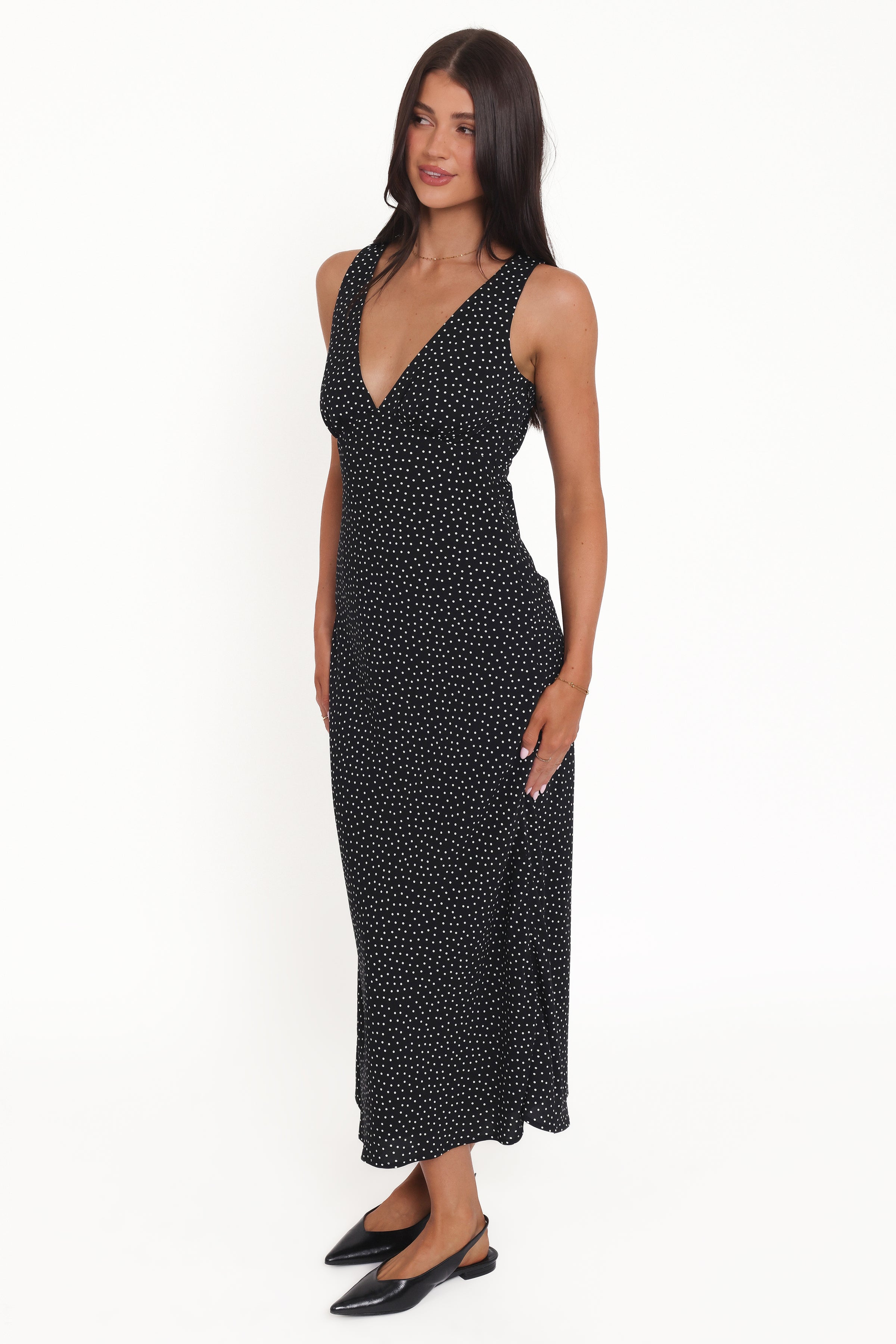 DRESSES Mirae Maxi Dress - Black Polka Dot