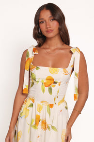 DRESSES Mirea Midi Dress - Lemon Print