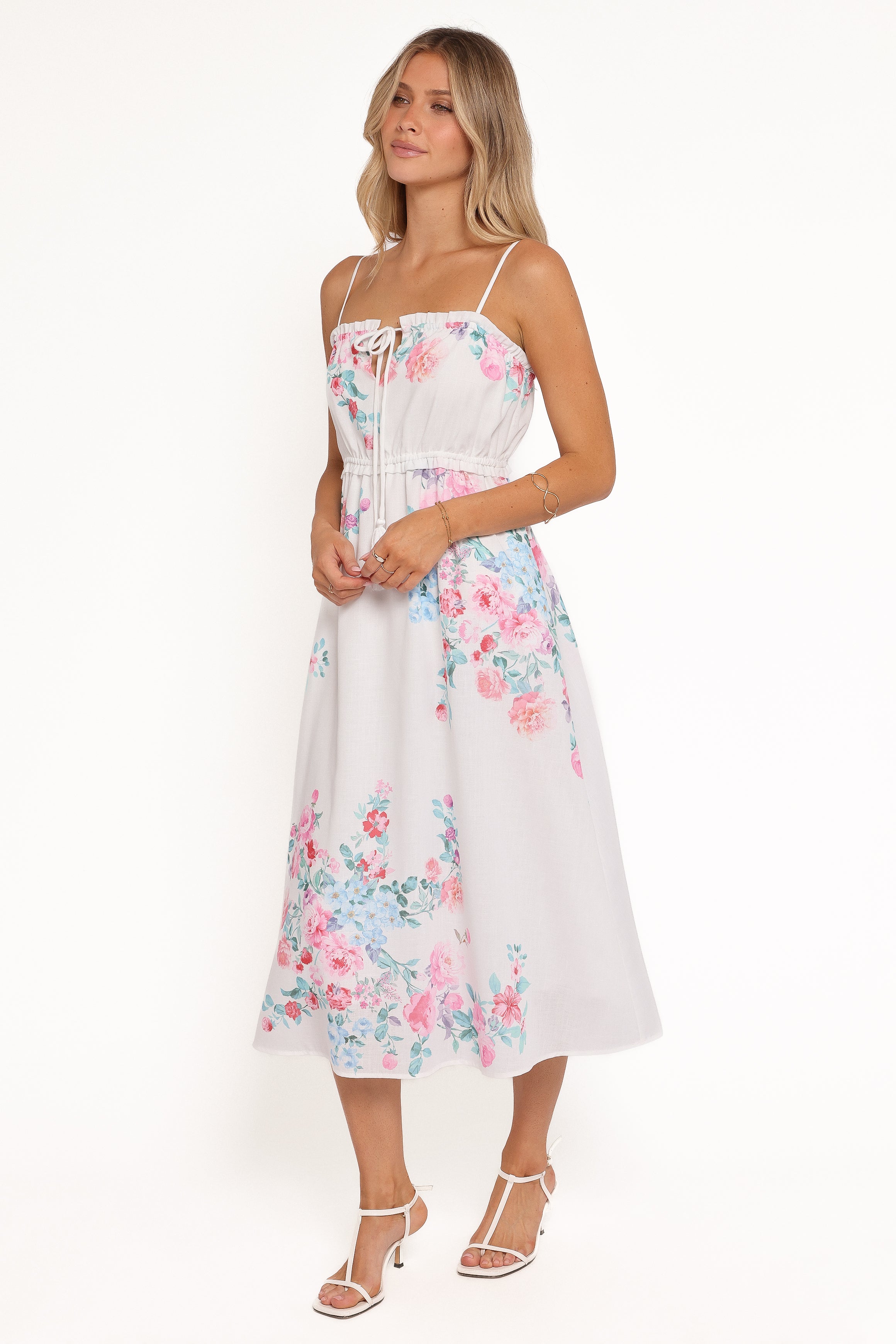 DRESSES Mireya Midi Dress - White Floral