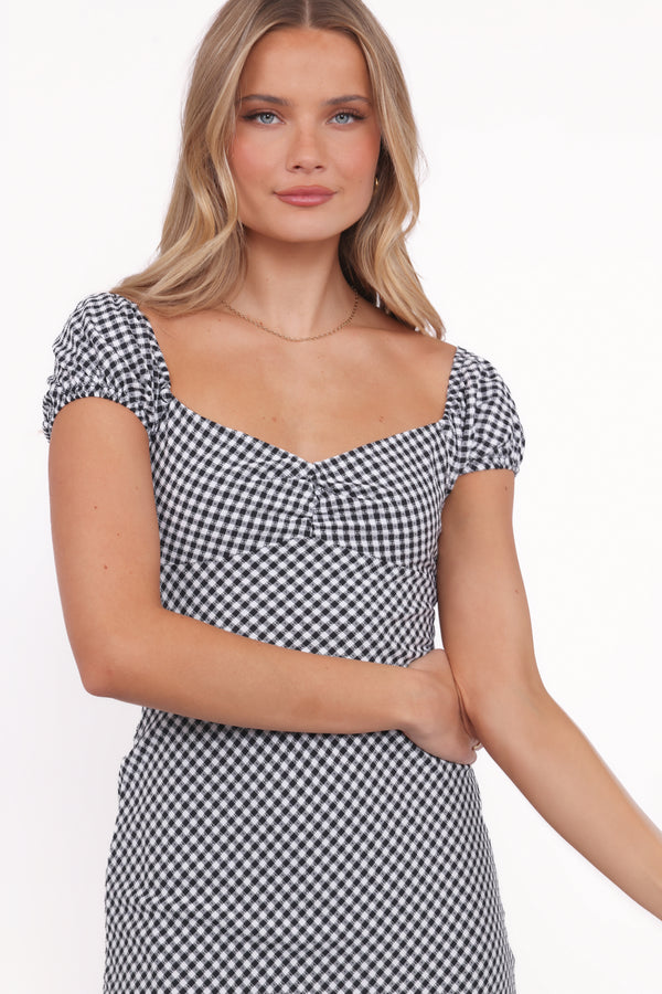 DRESSES Miriam Midi Dress - Black Gingham