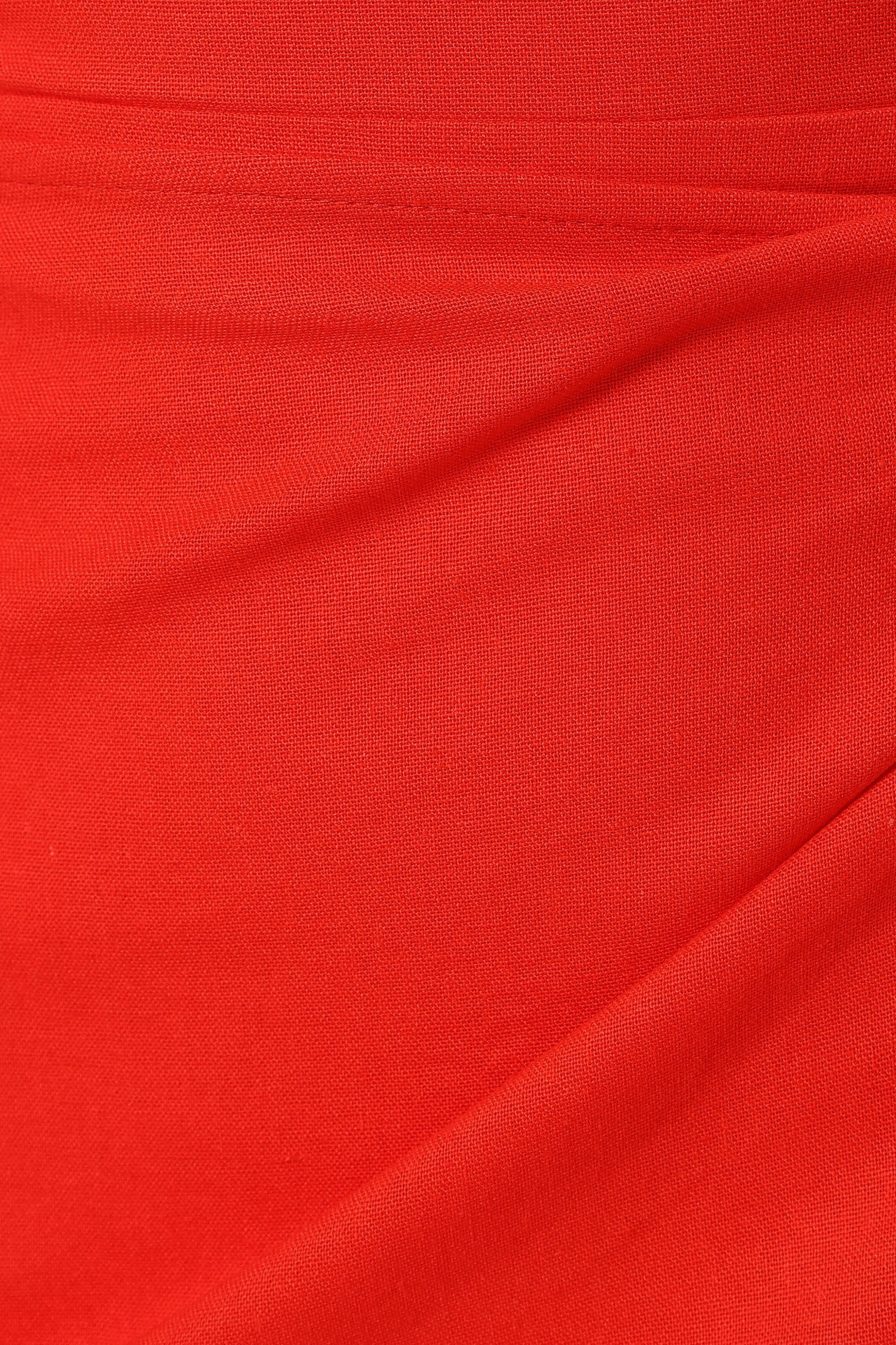 DRESSES @Misty Wrap Midi Dress - Red Rogue