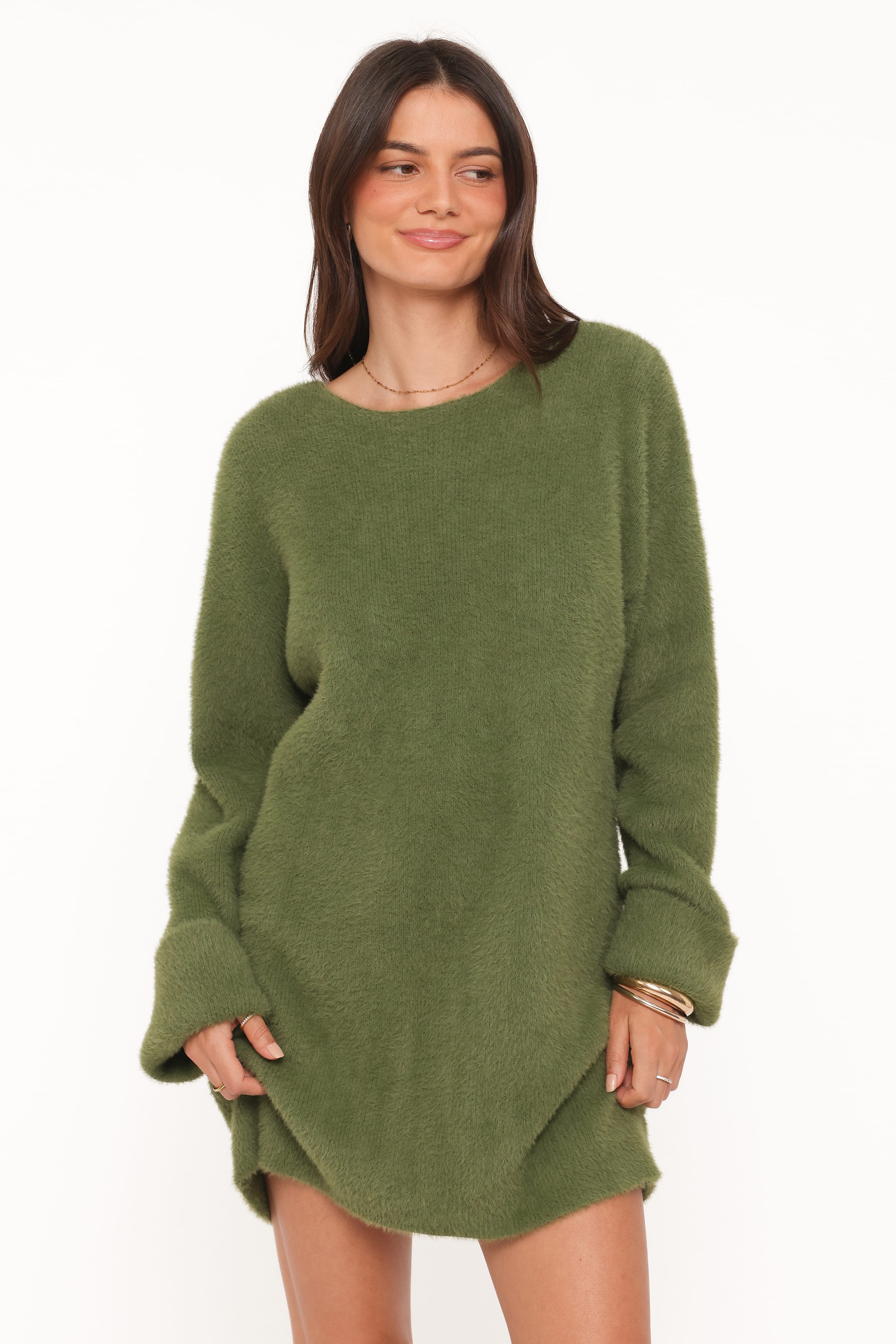 DRESSES Mitchell Knit Mini Dress - Olive