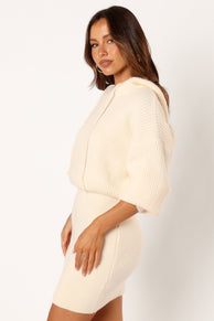 DRESSES @Molly Sweater Dress - Ivory