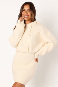 DRESSES @Molly Sweater Dress - Ivory
