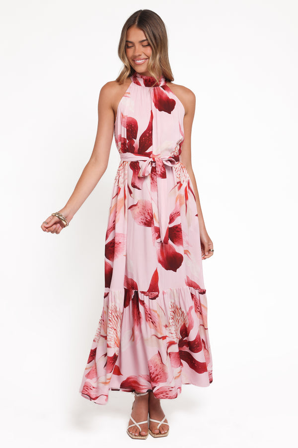 DRESSES Monae Halterneck Maxi Dress - Blush Lily