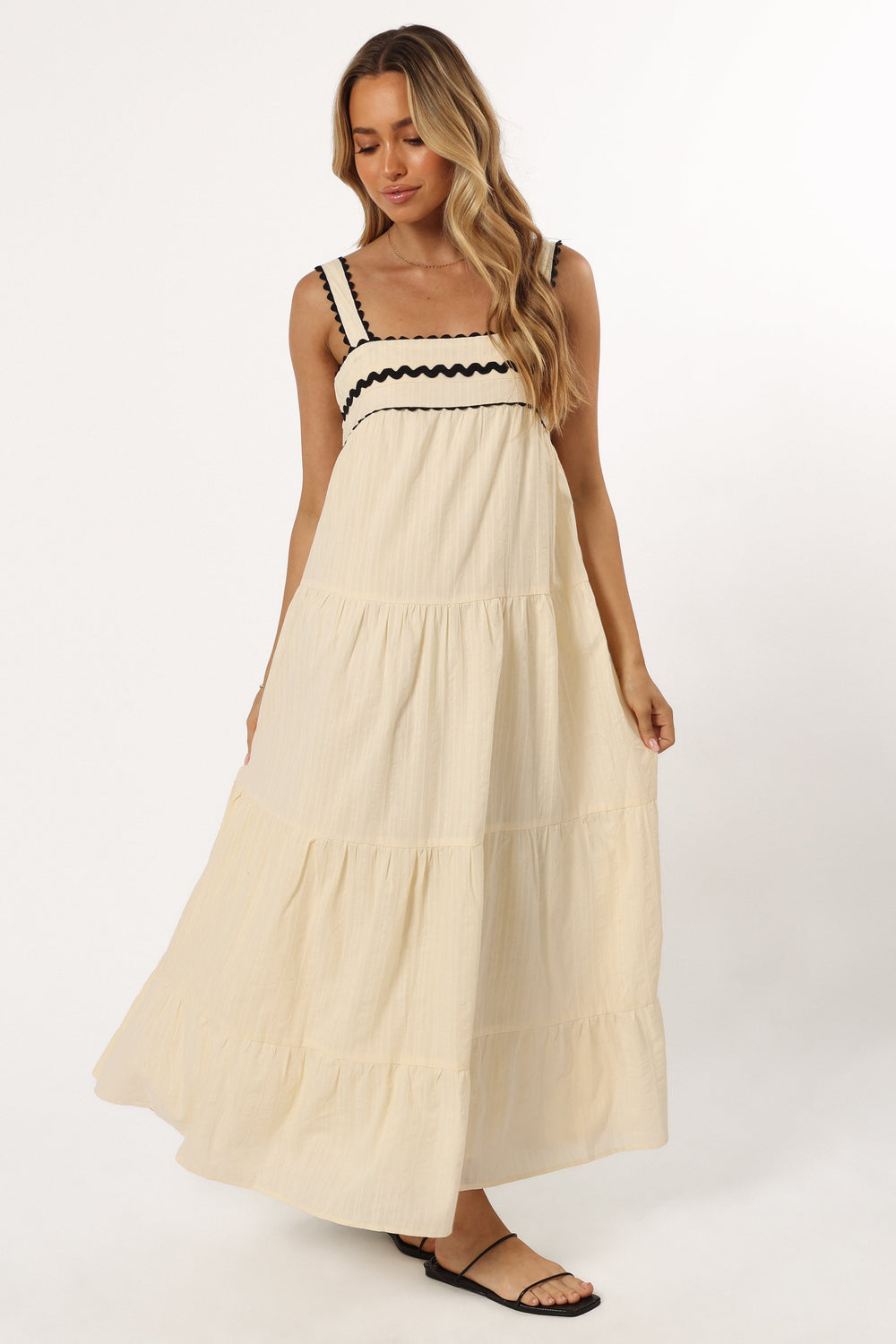 DRESSES @Monroe Midi Dress - Cream