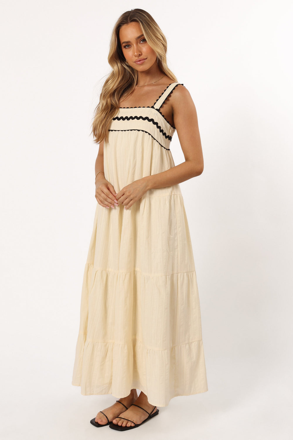 DRESSES @Monroe Midi Dress - Cream