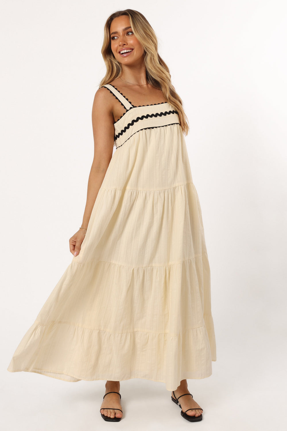 DRESSES @Monroe Midi Dress - Cream