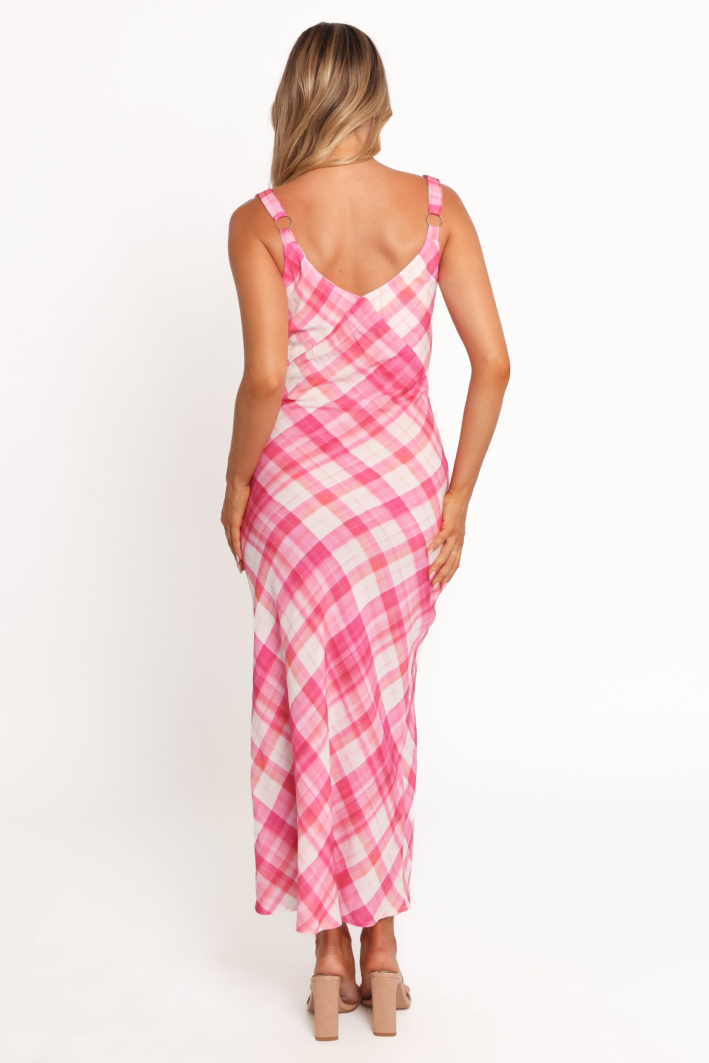 DRESSES Morghan Midi Dress - Pink Check