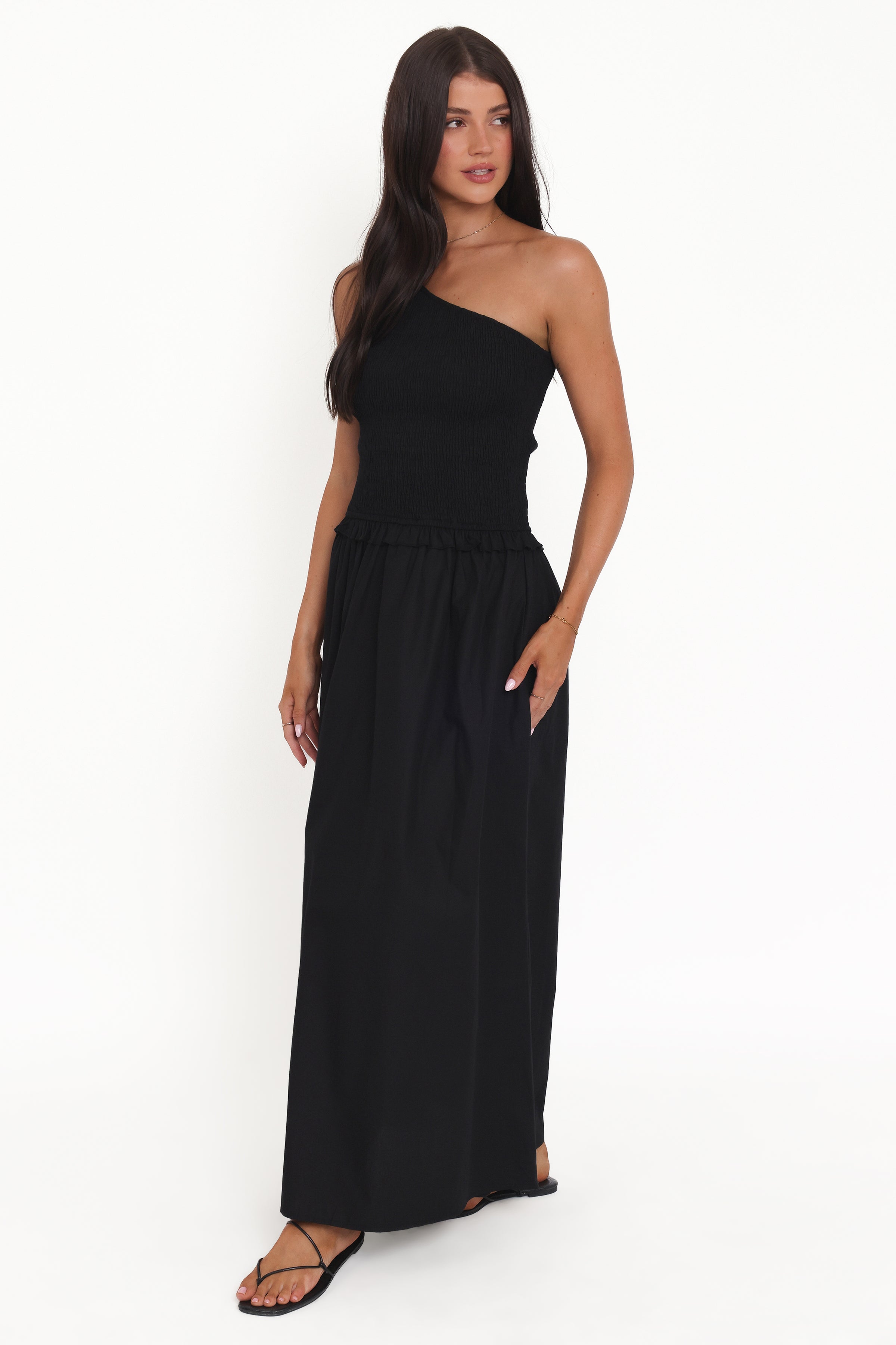 DRESSES Myla One Shoulder Maxi Dress - Black