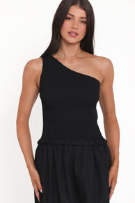 DRESSES Myla One Shoulder Maxi Dress - Black