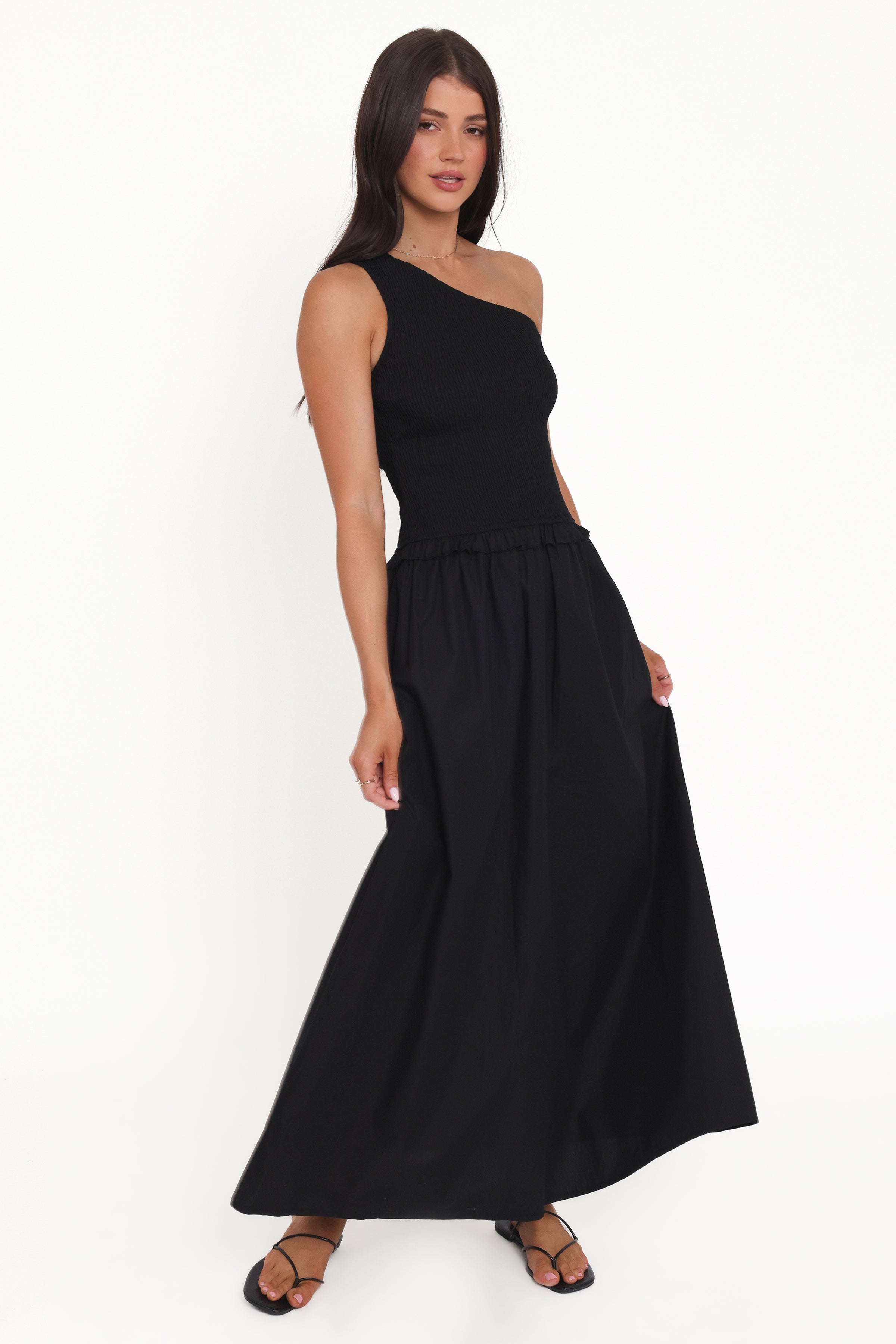 DRESSES Myla One Shoulder Maxi Dress - Black