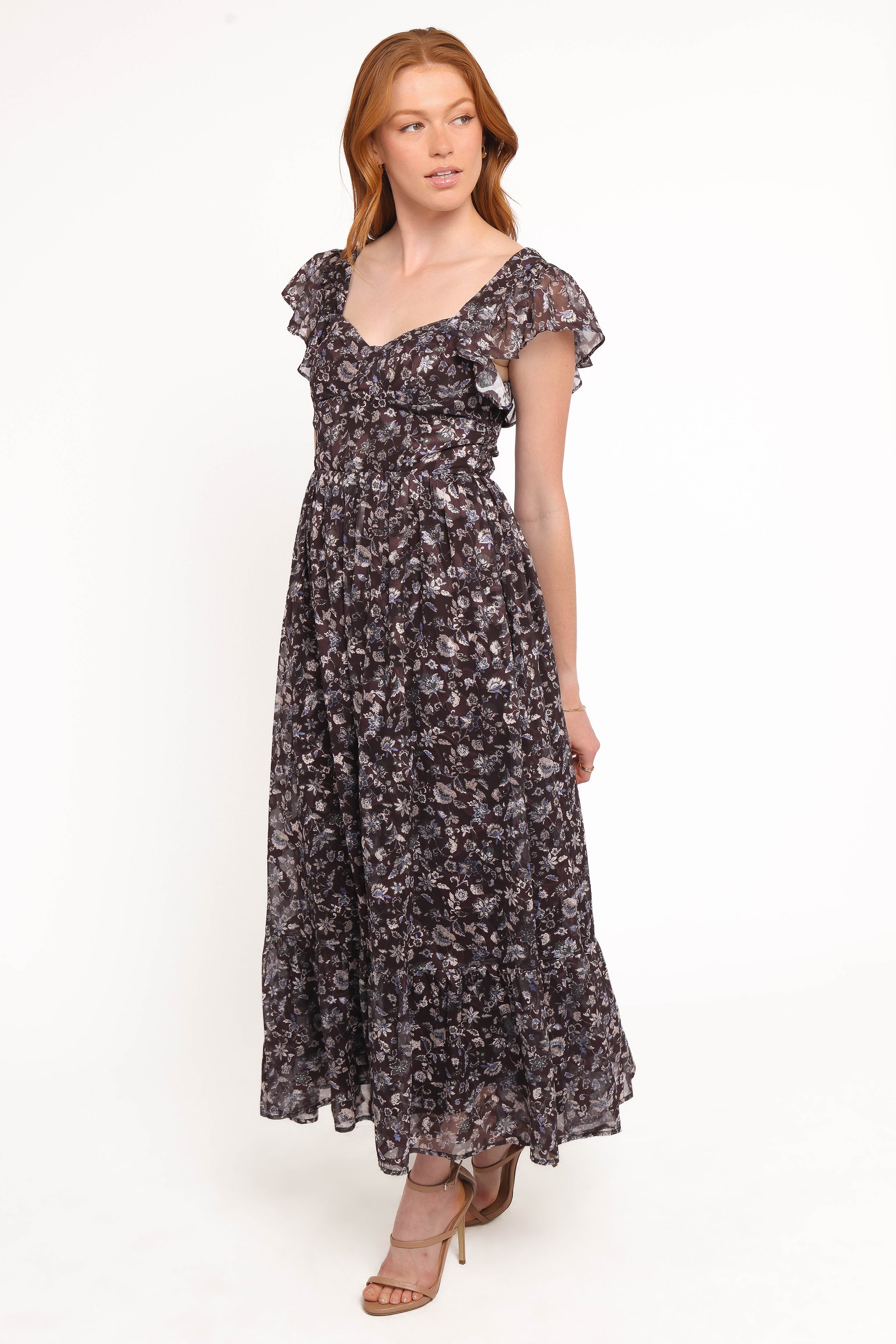 DRESSES Myles Maxi Dress - Brown/Blue Floral