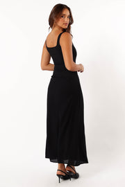 DRESSES @Nadea Faux Wrap Maxi Dress - Black