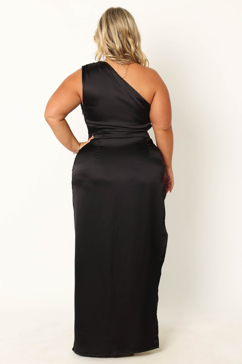 DRESSES @Nadia One Shoulder Maxi Dress - Black