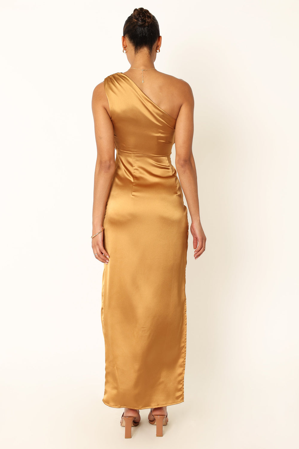 DRESSES @Nadia One Shoulder Maxi Dress - Bronze