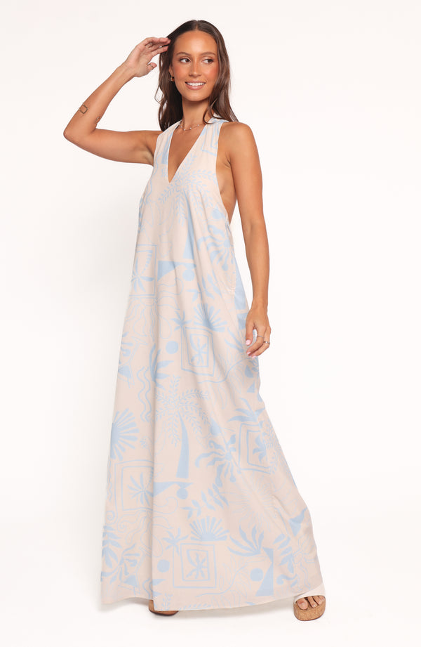 DRESSES Naida Maxi Dress - Blue Soleil