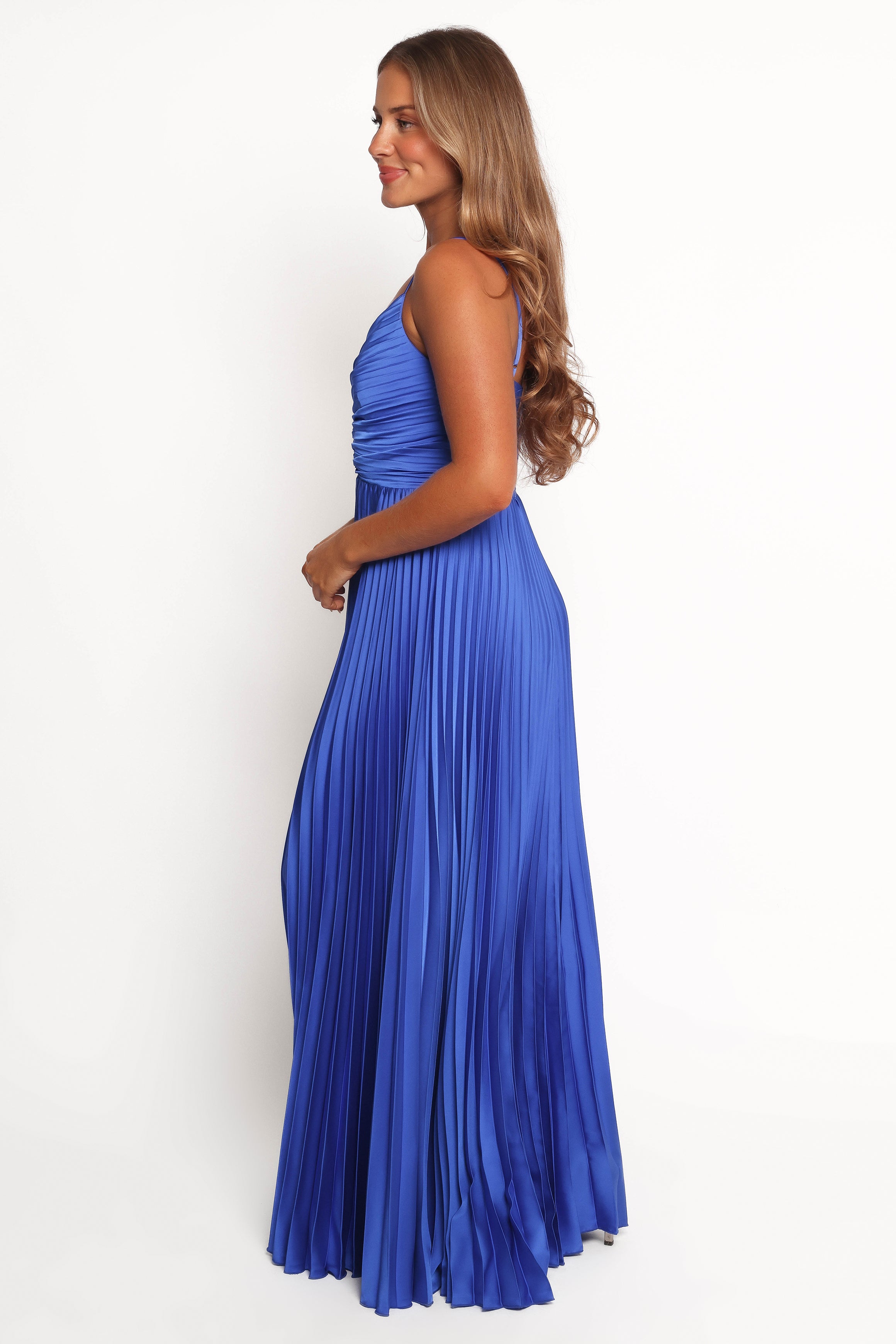 DRESSES Naira Pleated Maxi Dress - Blue
