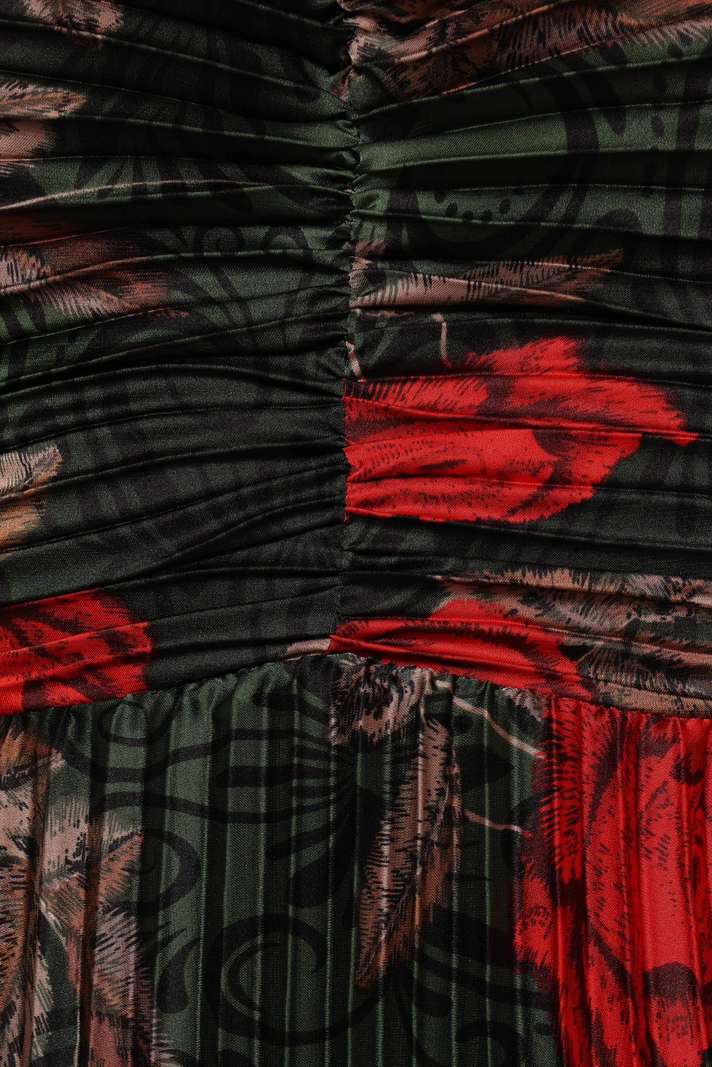 DRESSES Naira Pleated Maxi Dress - Green Floral