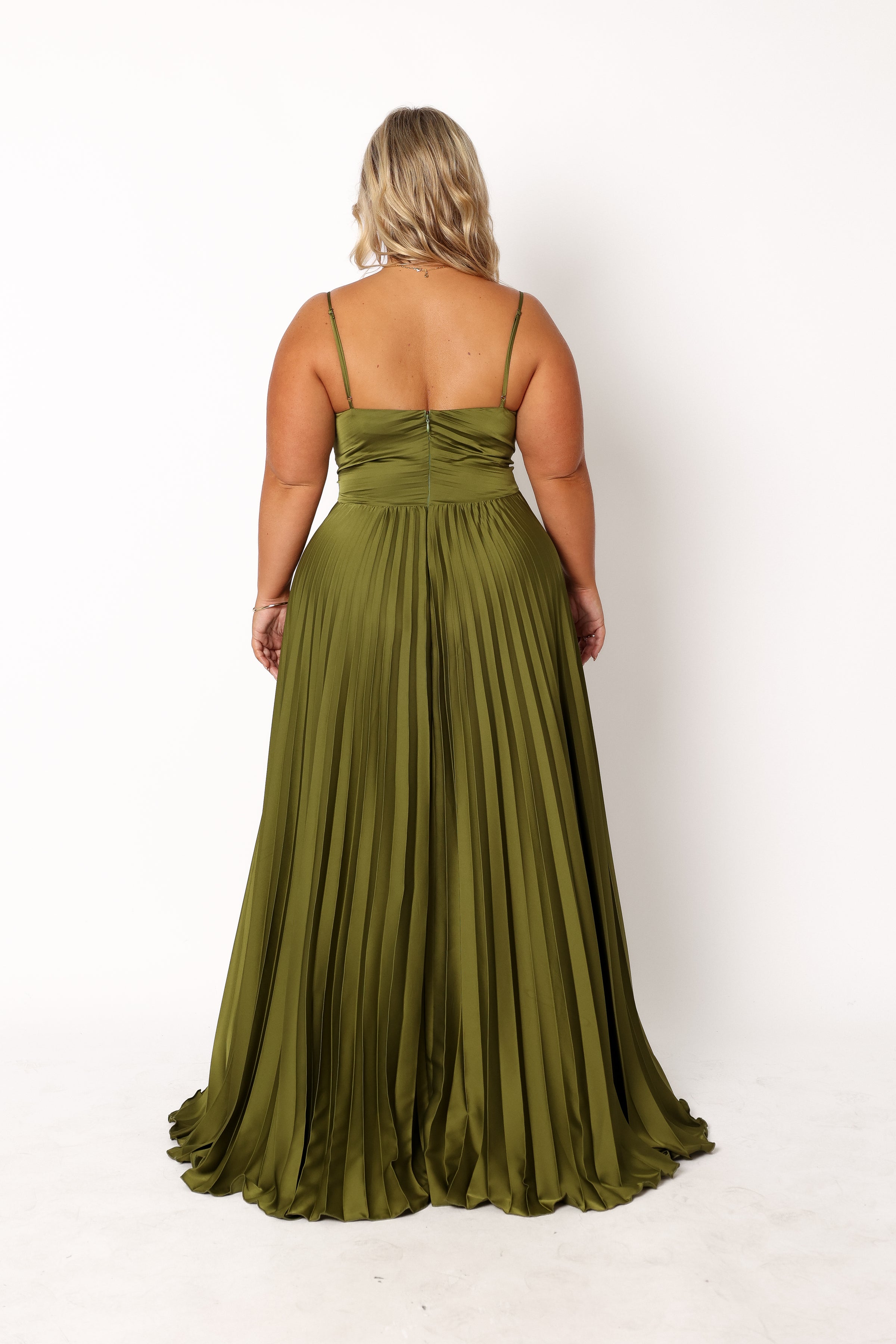 DRESSES Naira Pleated Maxi Dress - Palm Green