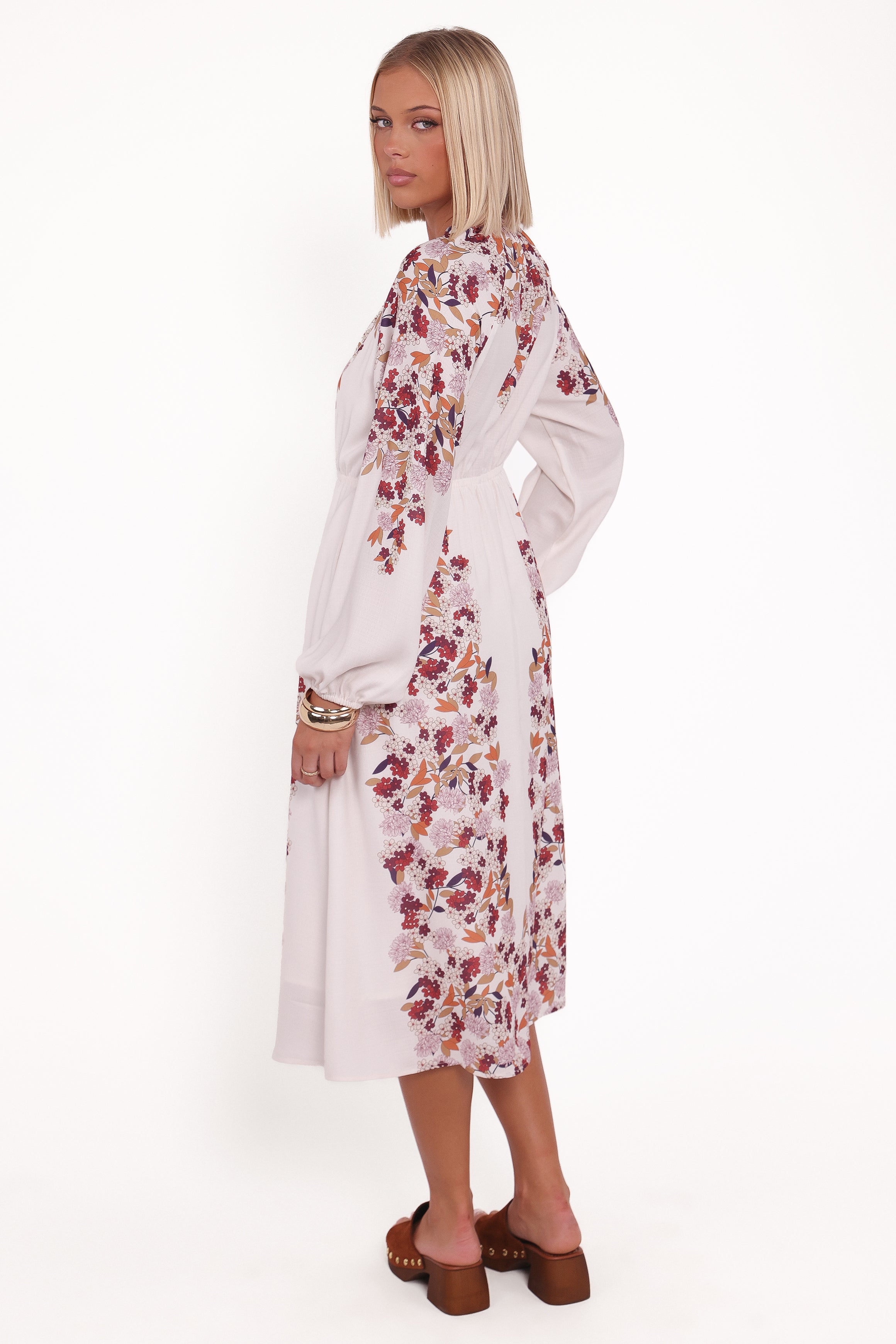 DRESSES Narissa Long Sleeve Midi Dress - Floral