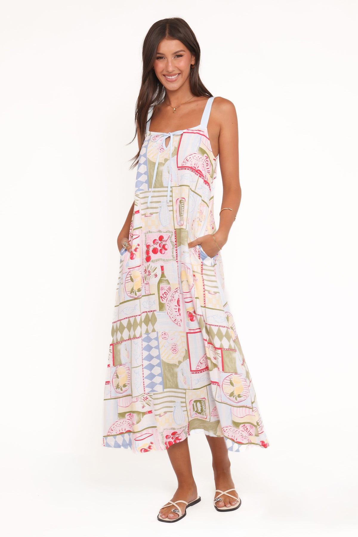 Narla Maxi Dress - Italia Print | Petal & Pup