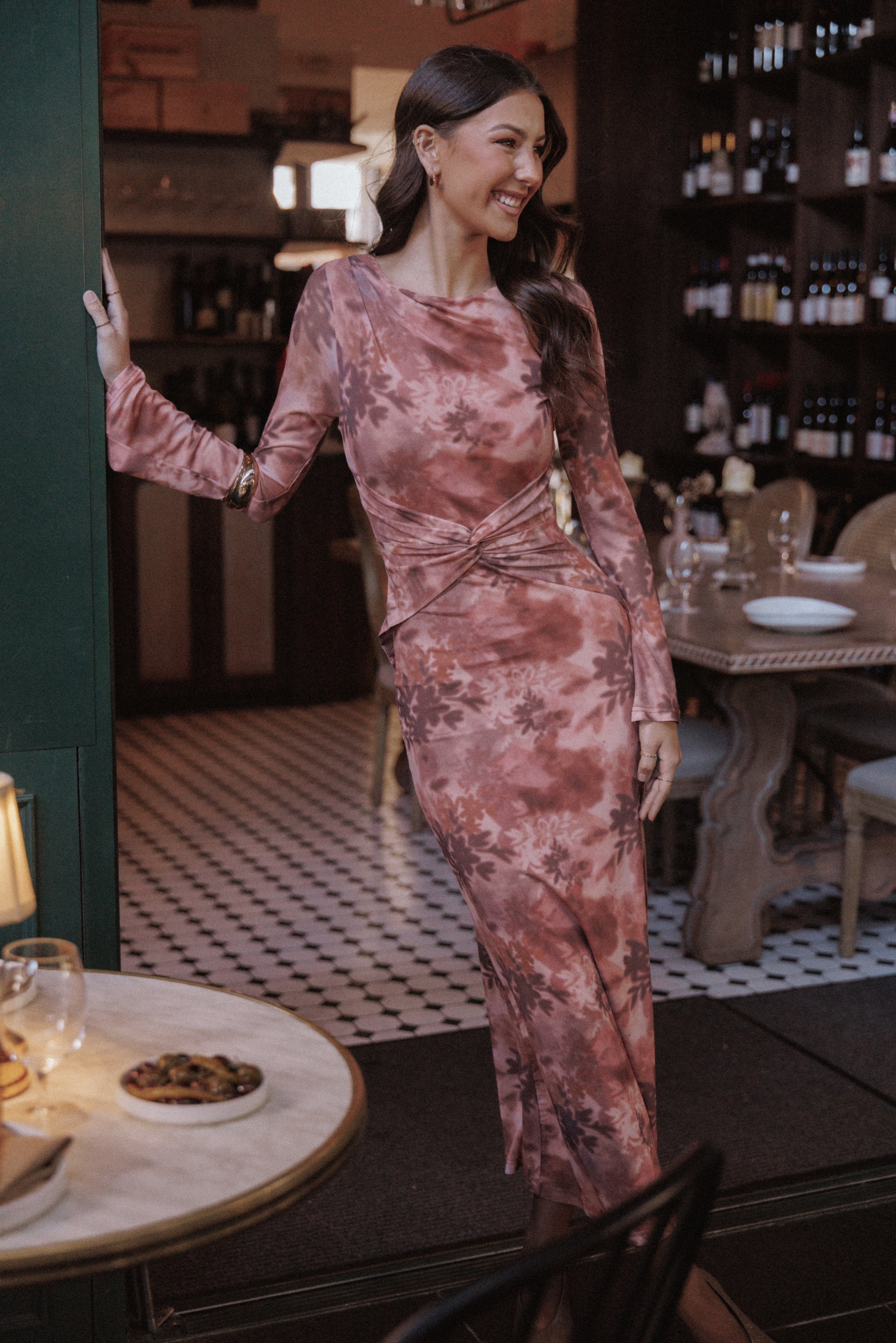 DRESSES Nash Long Sleeve Dress - Blurred Botanics