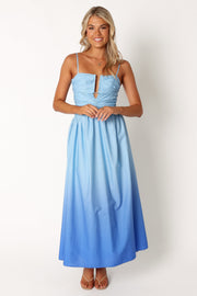 DRESSES @Natalia Midi Dress - Blue Gradient