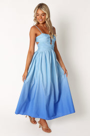 DRESSES @Natalia Midi Dress - Blue Gradient