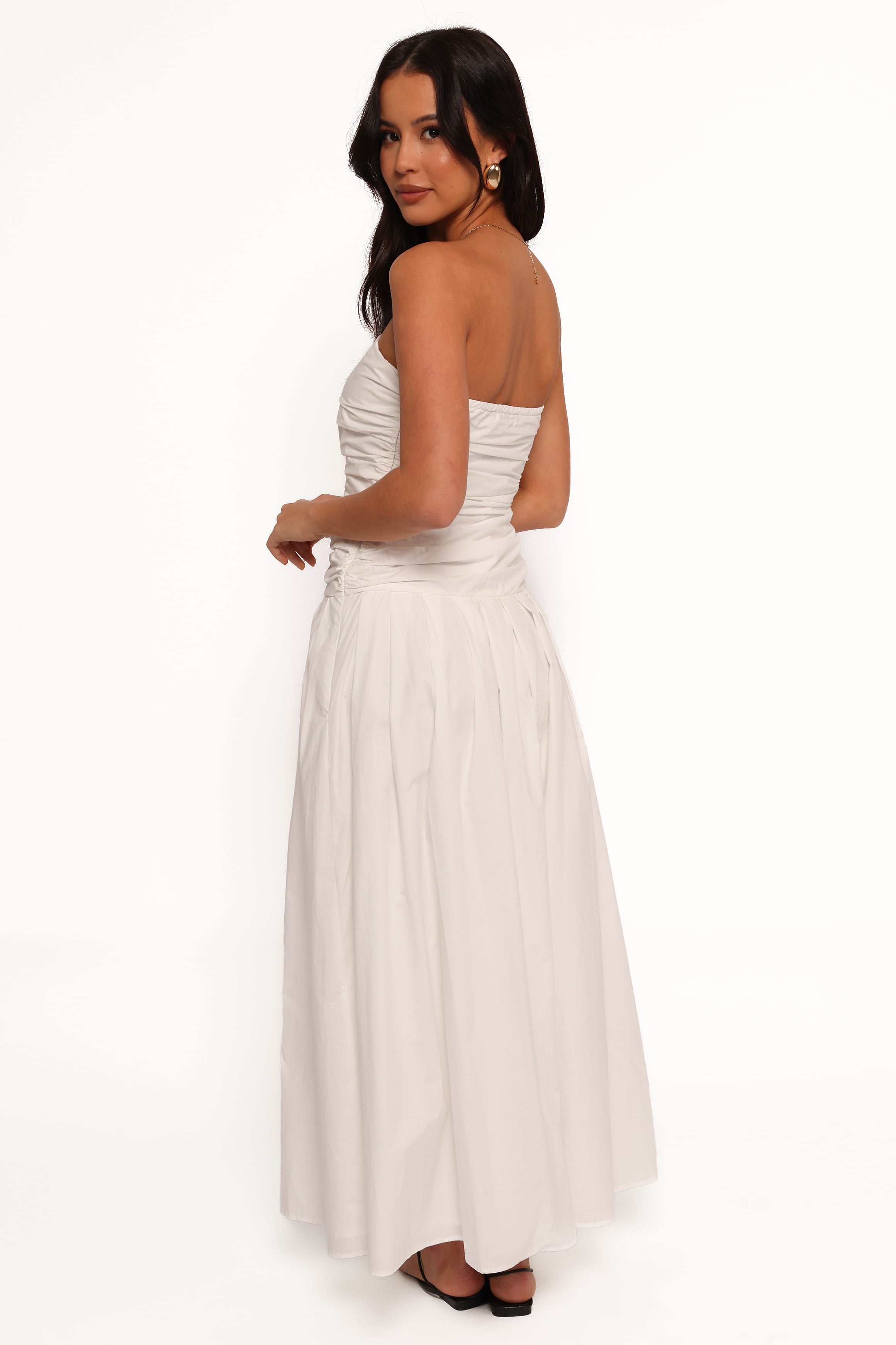 DRESSES Nell Strapless Maxi Dress - White