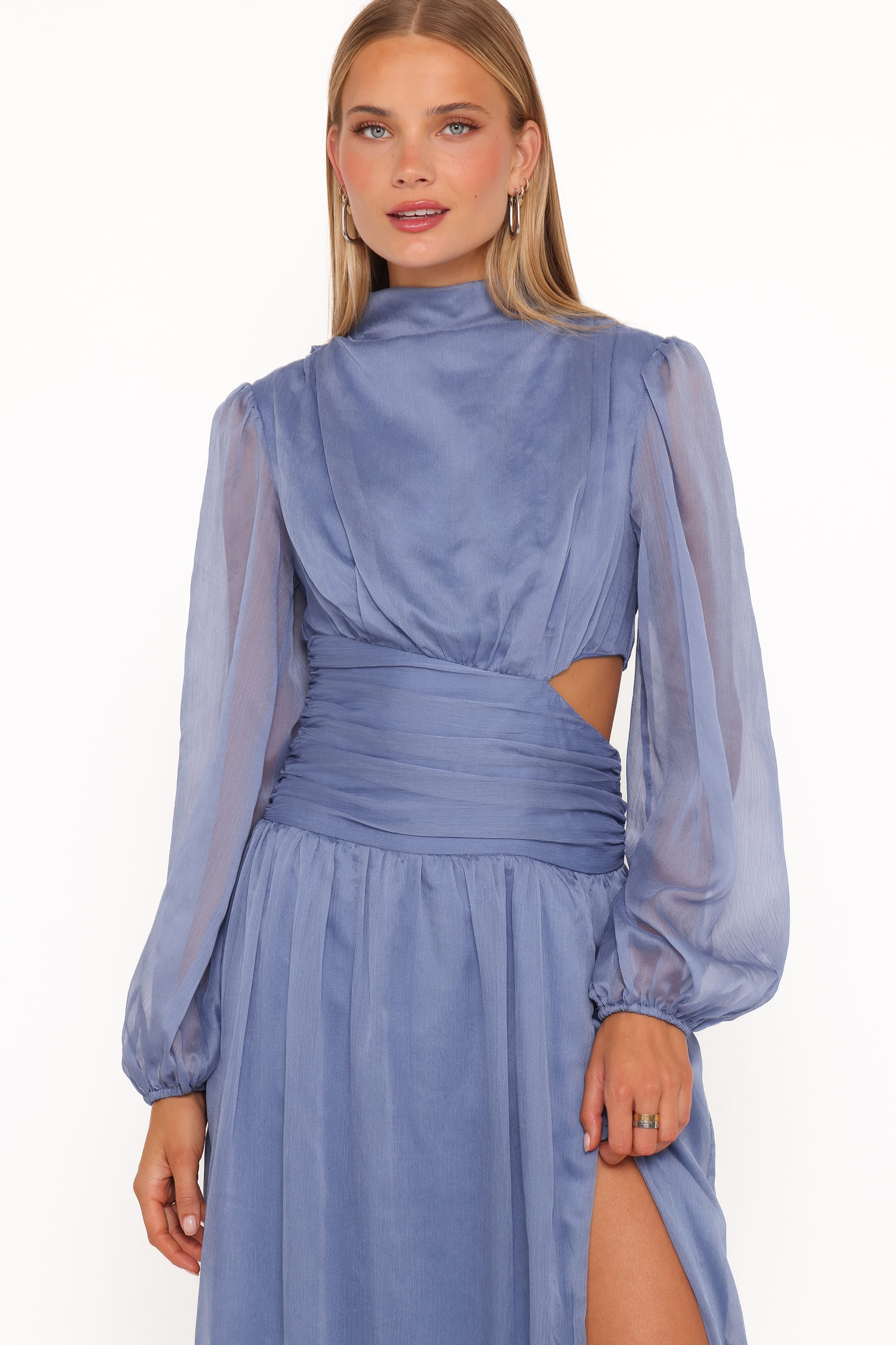 Neveah Long Sleeve Maxi Dress - Dusty Blue | Petal & Pup Neveah Long Sleeve Maxi Dress - Dusty Blue | Petal & Pup